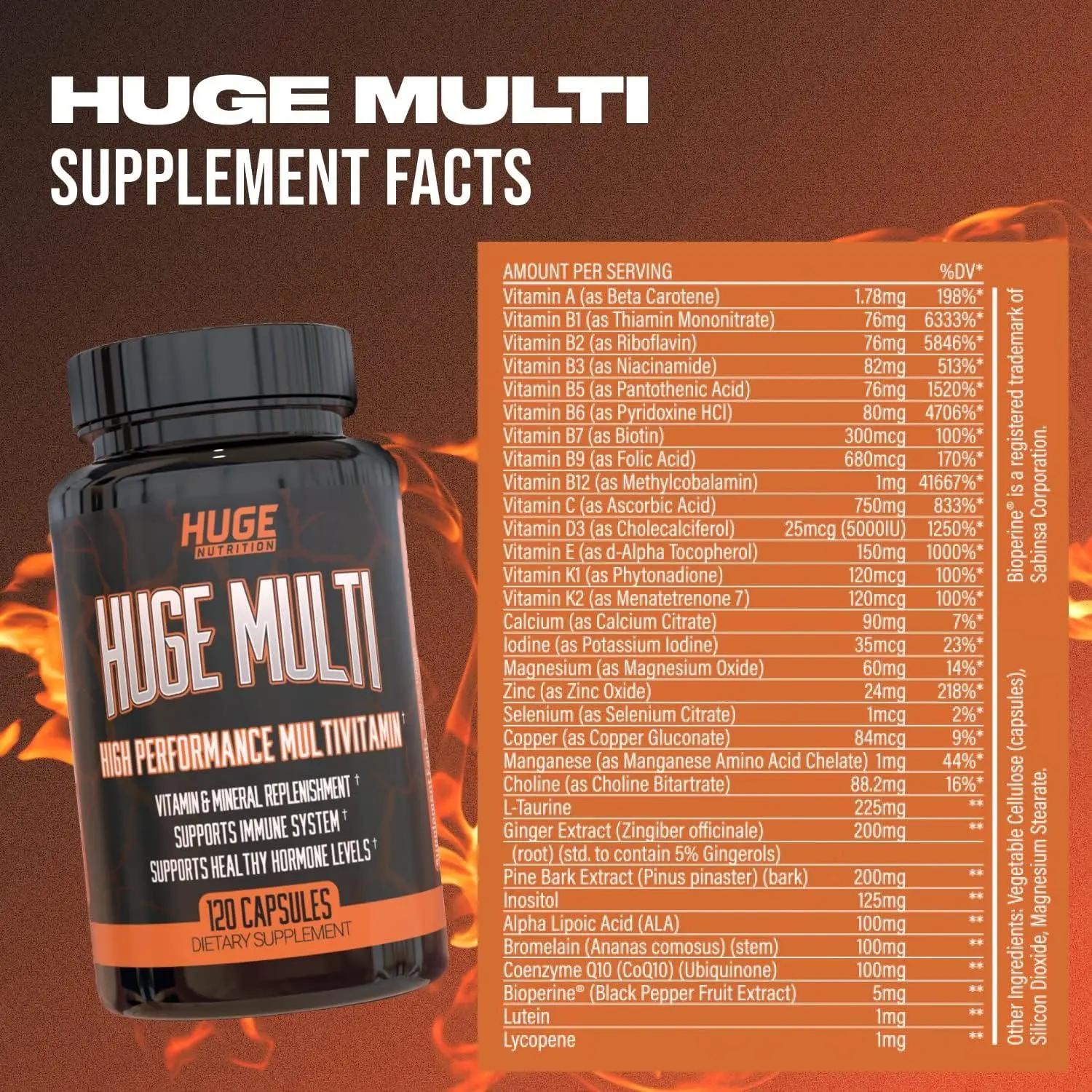 Huge Multi High Performance Multivitamin Capsules